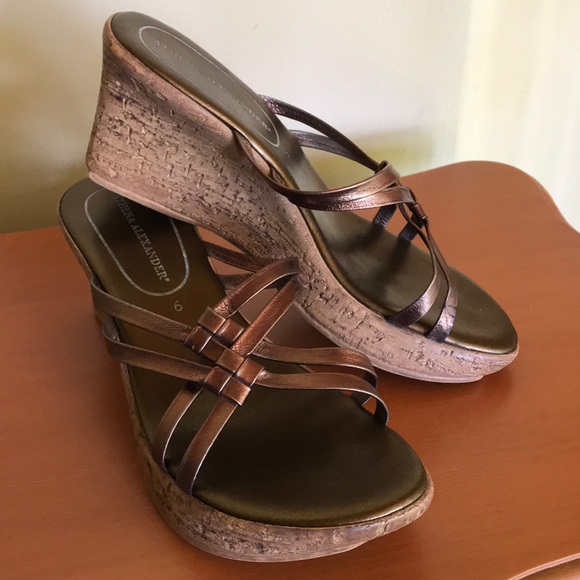 athena alexander wedge sandals